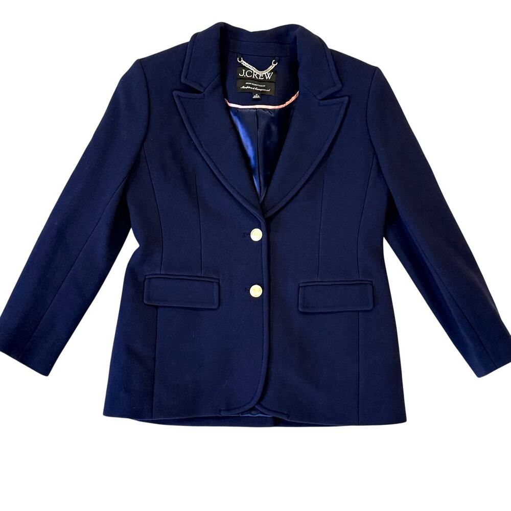 J. Crew Navy Italian Wool Blazer - Size 10